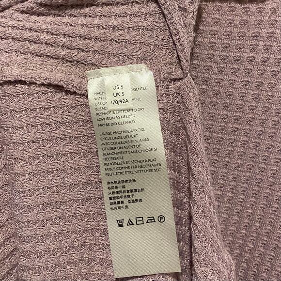 Free People We The Free North Shore Thermal Tunic Top Small Waffle Knit Shirt - Picture 8 of 11